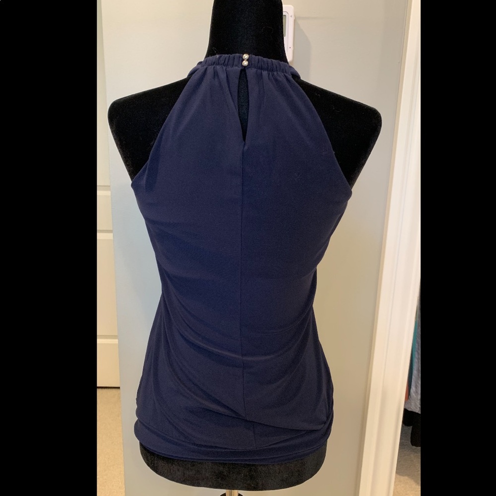 Navy Halter Style Top - Picture 2 of 8
